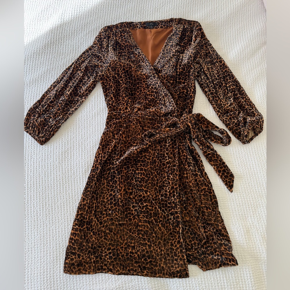 J. Crew Leopard Print Wrap Dress - Size 6